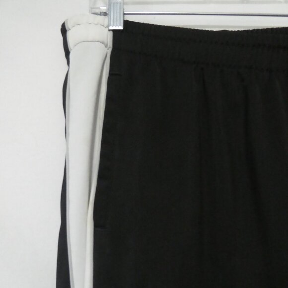 PUMA | large | Black Exercise Pants | Side White and Silver Stripes | Pockets - Picture 3 of 16